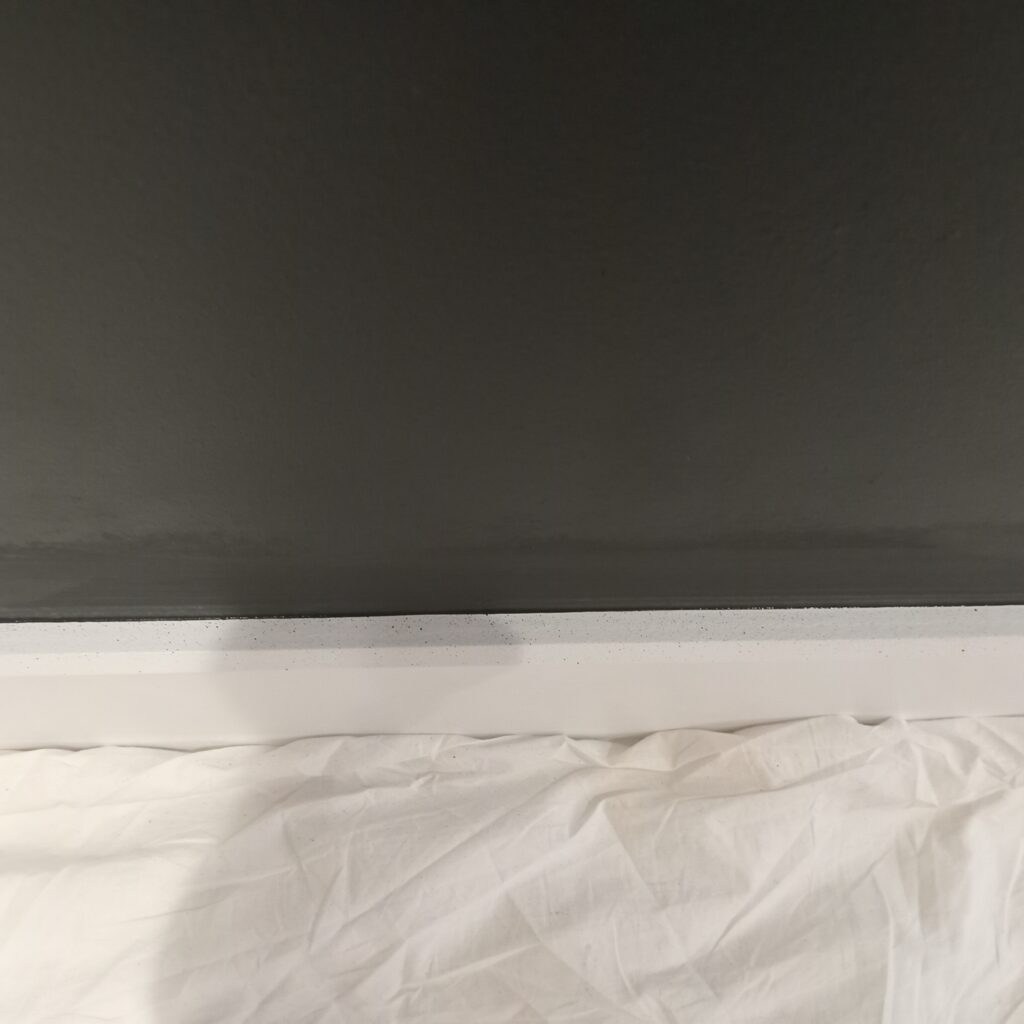 Black Feature wall, as part of a full property redecoration