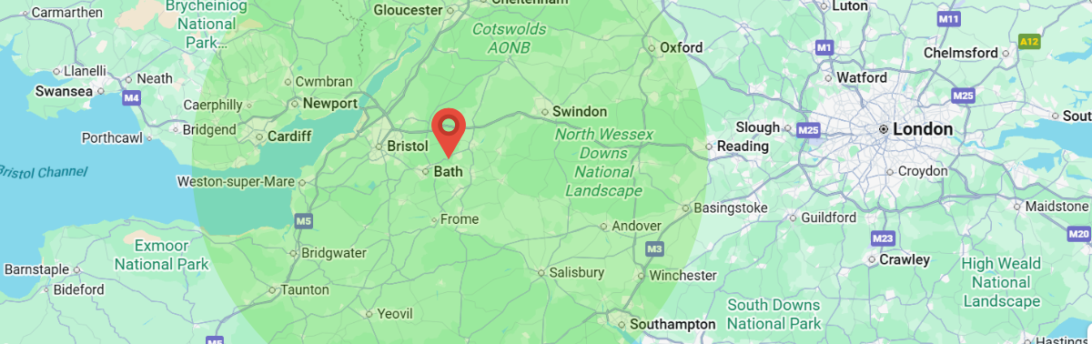 Map showing the main area covered by Paintr®