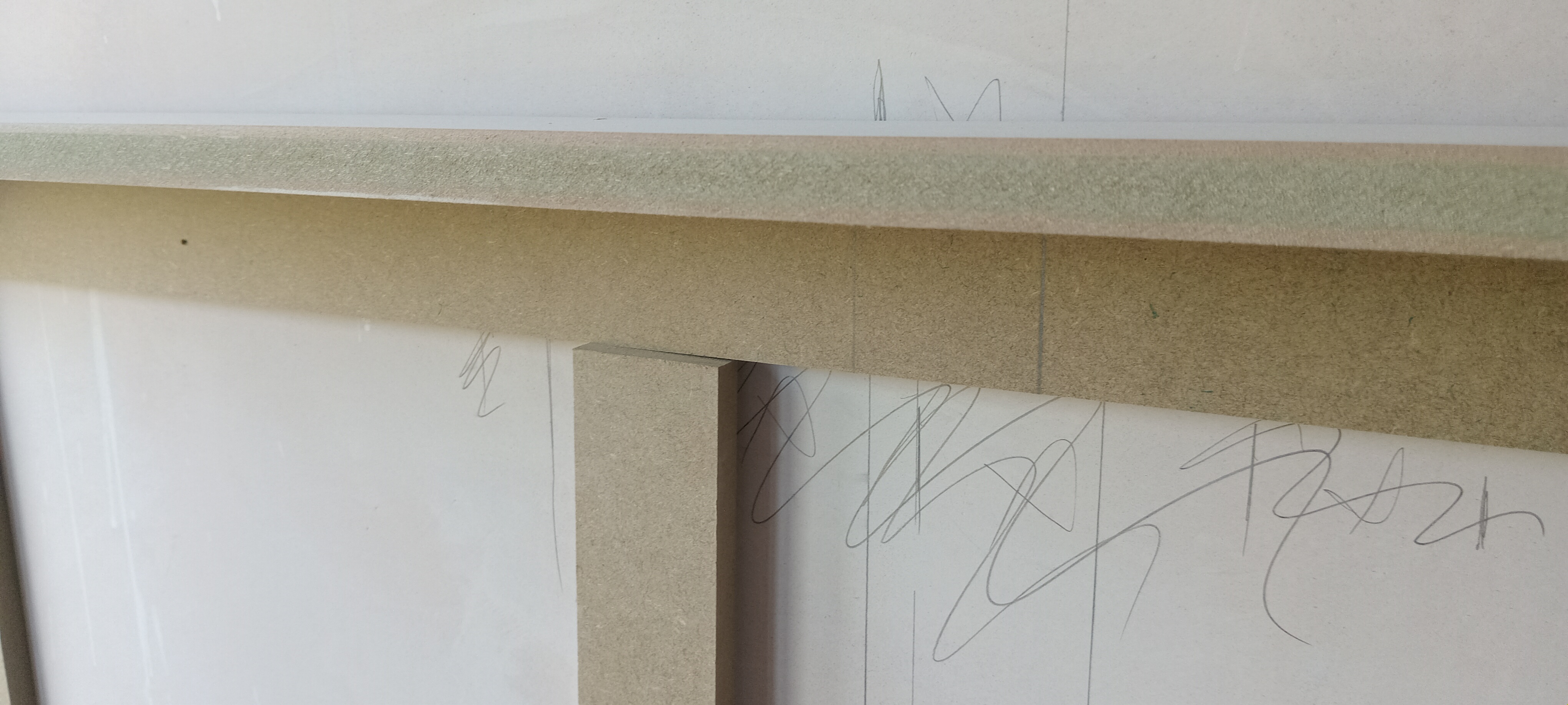 MDF panelling preparation before caulking, undercoat and top coats as part of a full property redecoration