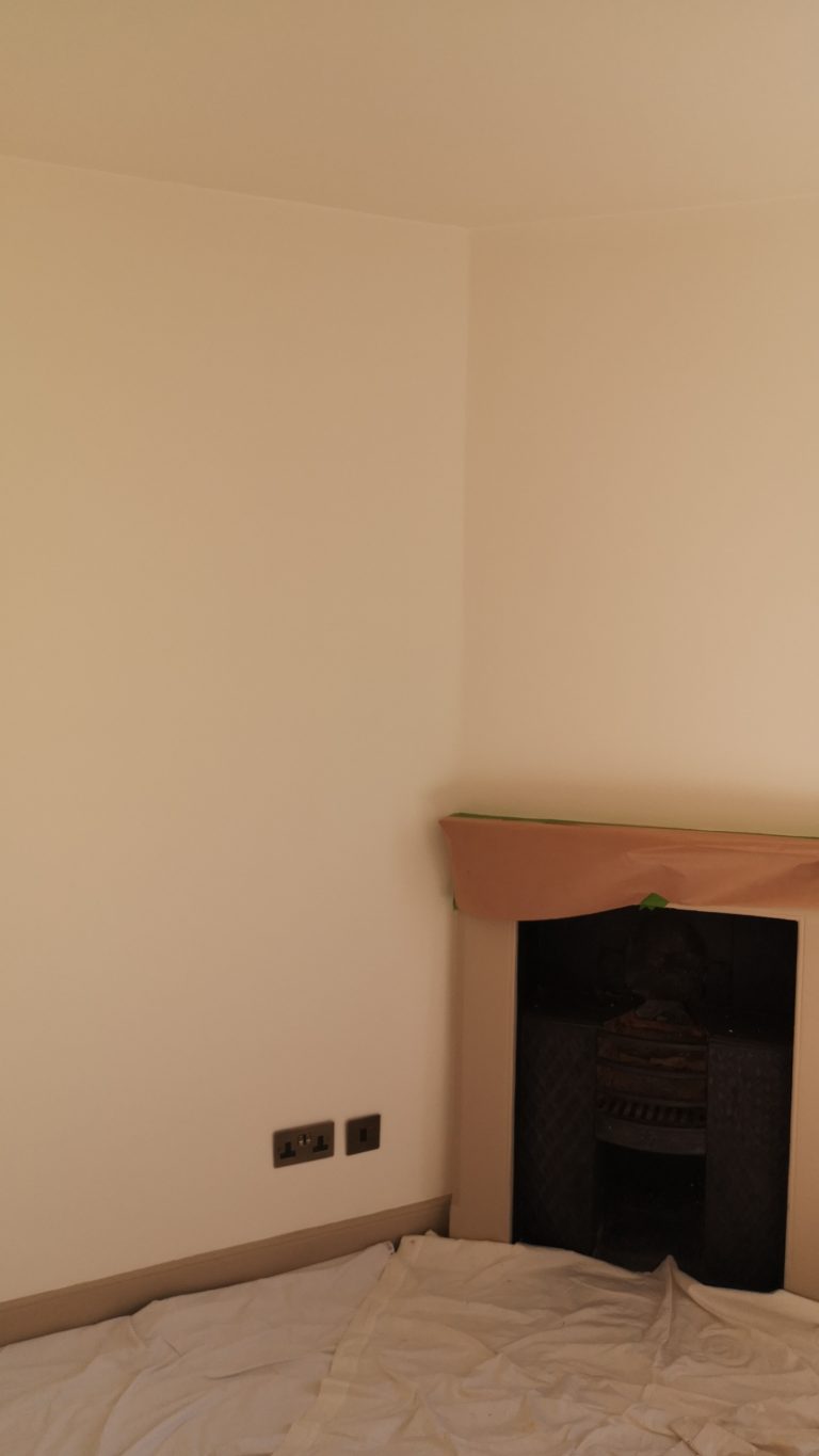 An original fire place, restored as part of a full property redecoration