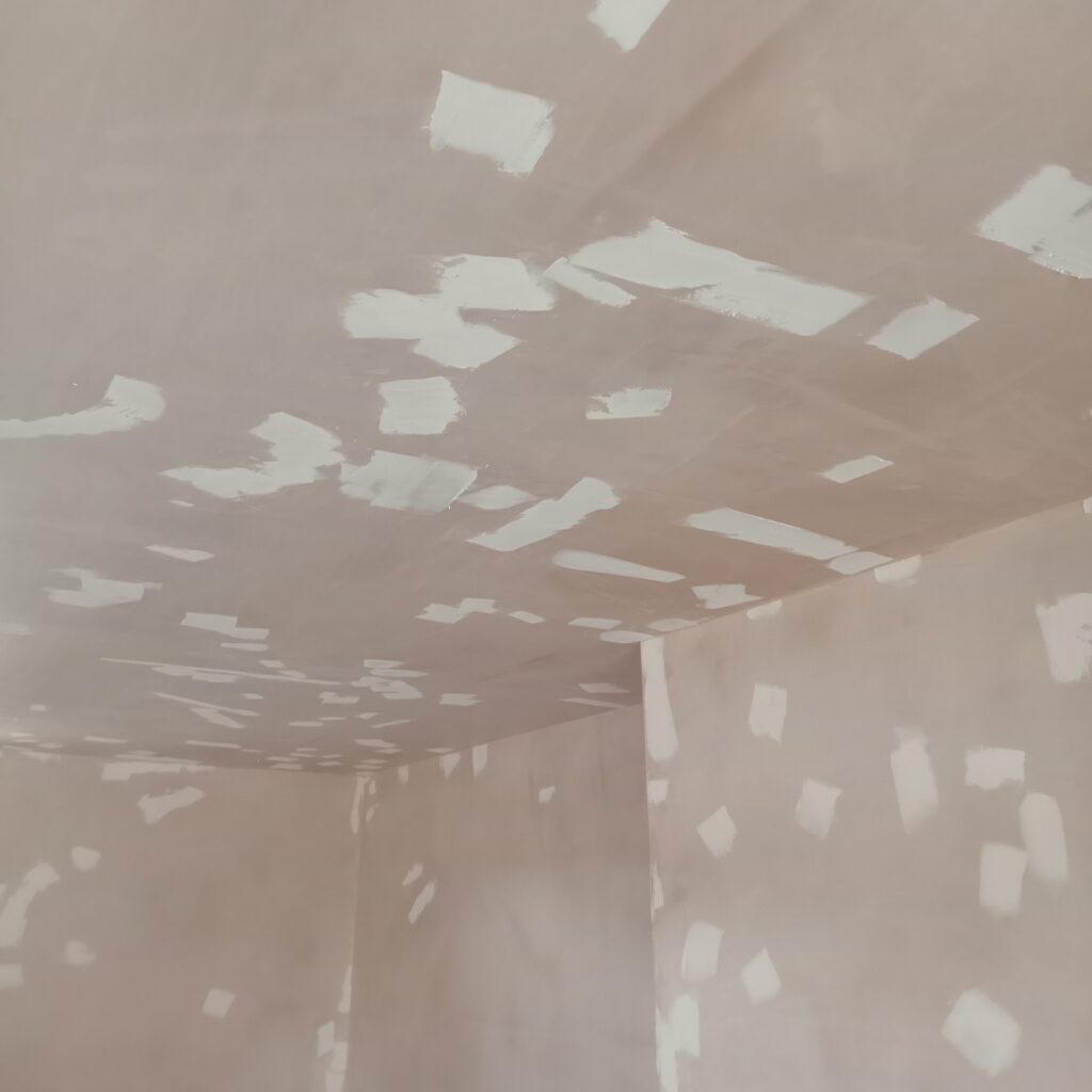 Filling any holes and marks as part of a full property redecoration