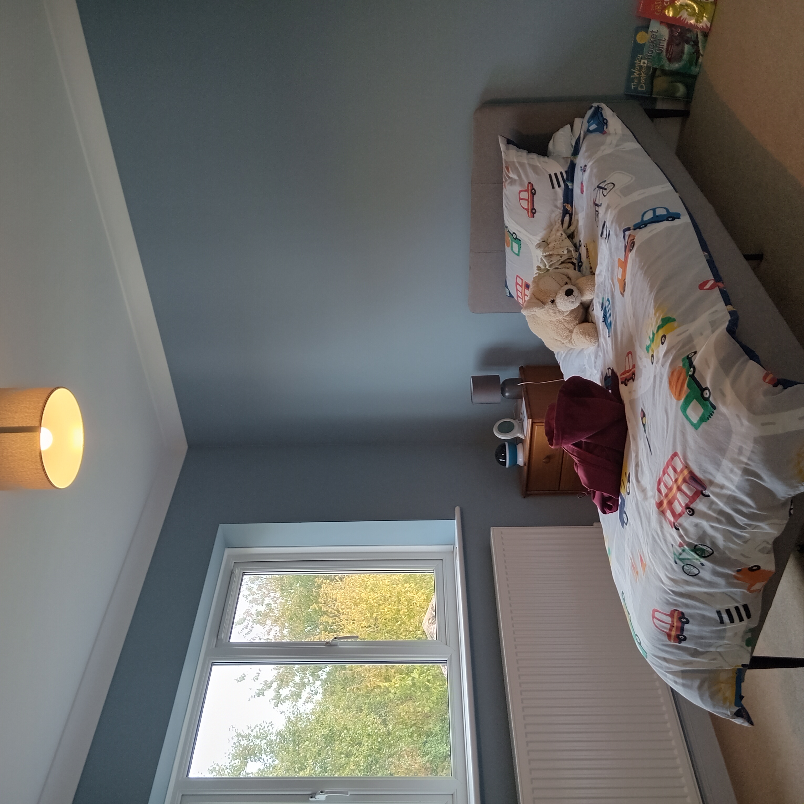 Farrow and Ball, used in a bedroom as part of a full home redecoration